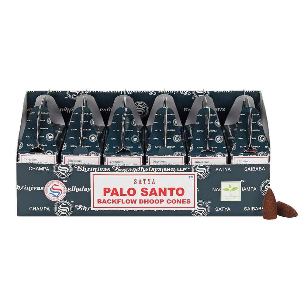Conos Dhoop de reflujo Satya - Palo Santo (24und) - Imagen 2