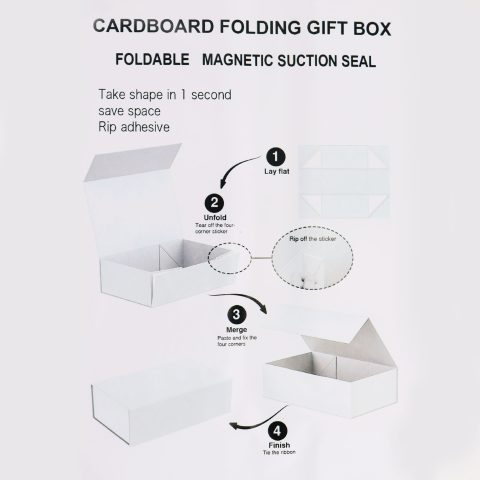 Caja de regalo plegable con Lazo 20x18.2x8 cm - Rosa