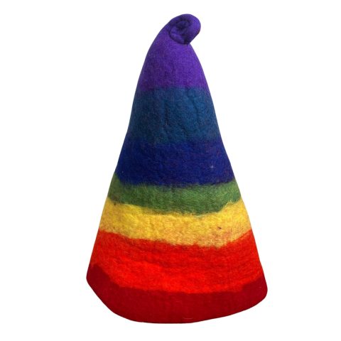 Sombrero de mago de sauna de fieltro - Arcoíris