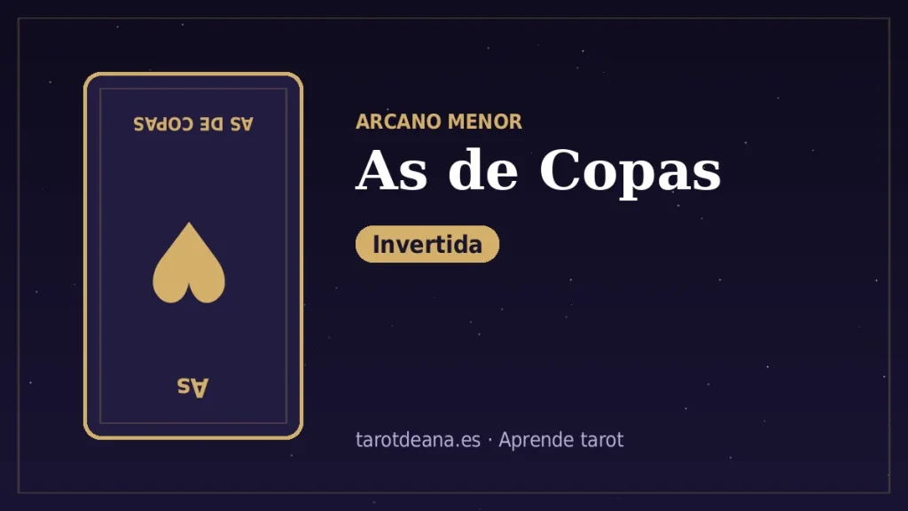 As de Copas – Invertida | Tarot de Ana