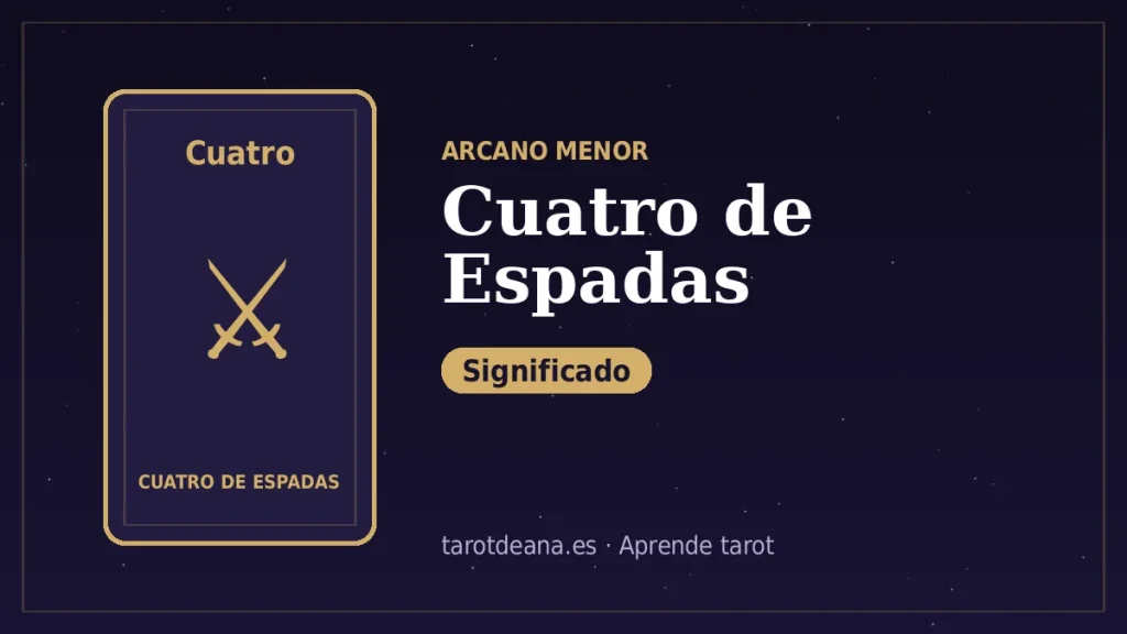 Cuatro de Espadas – Significado | Tarot de Ana