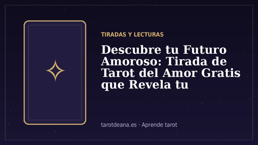 Descubre tu Futuro Amoroso: Tirada de Tarot del Amor Gratis que Revela tu Destino | Tarot de Ana