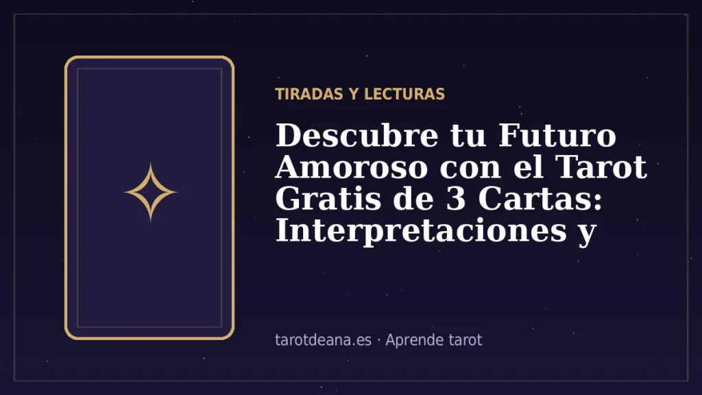 Descubre tu Futuro Amoroso con el Tarot Gratis de 3 Cartas: Interpretaciones y Consejos | Tarot de Ana