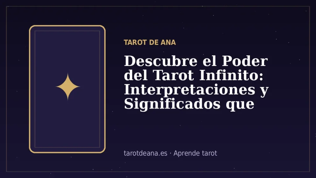 Descubre el Poder del Tarot Infinito: Interpretaciones y Significados que Transformarán tu Vida | Tarot de Ana