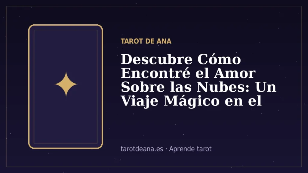 Descubre Cómo Encontré el Amor Sobre las Nubes: Un Viaje Mágico en el Tarot | Tarot de Ana