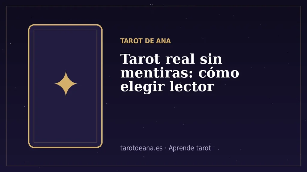 Tarot real sin mentiras: cómo elegir lector | Tarot de Ana