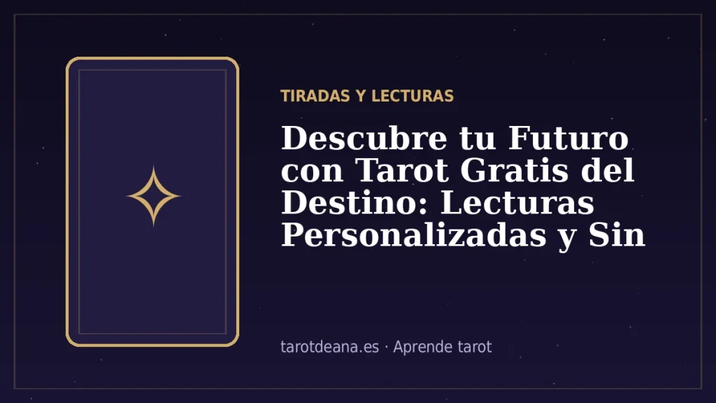Descubre tu Futuro con Tarot Gratis del Destino: Lecturas Personalizadas y Sin Costo | Tarot de Ana