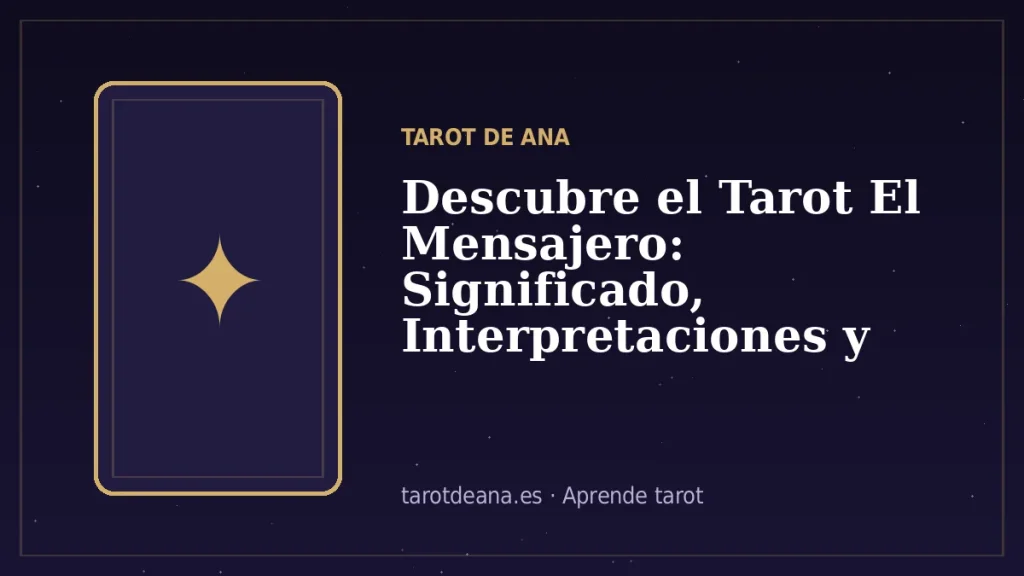 Descubre el Tarot El Mensajero: Significado, Interpretaciones y Consejos | Tarot de Ana